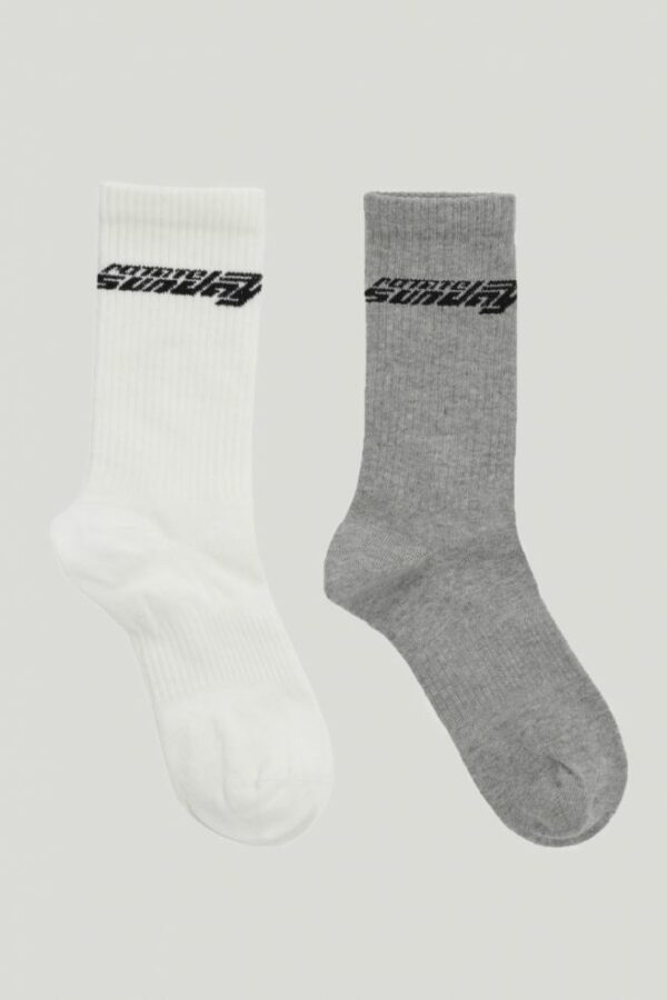 rotate-knit-logo-socks-2-pack-white-grey